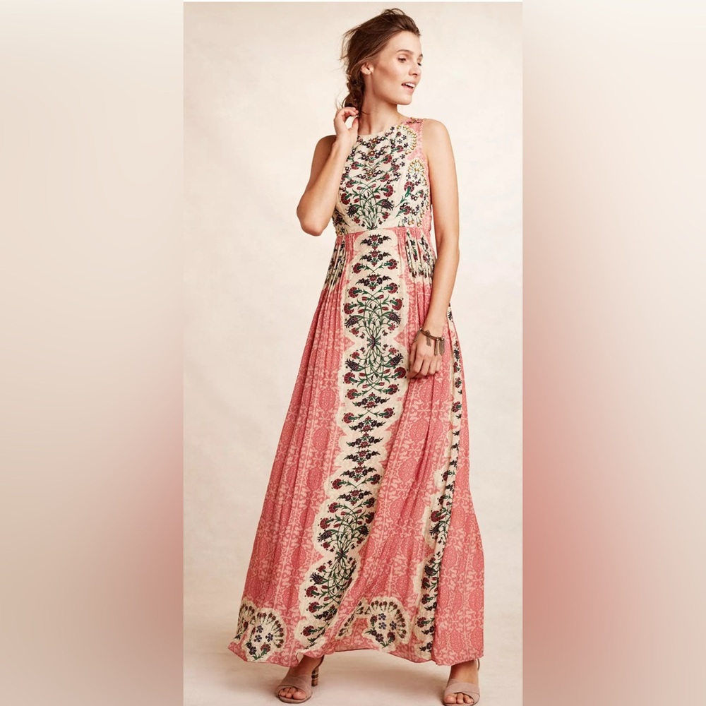 Floral Maxi Dress in Pink by [Brand]